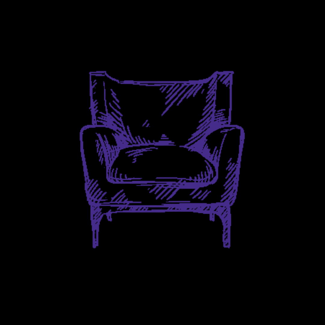 Hair Chair Sketch Logo